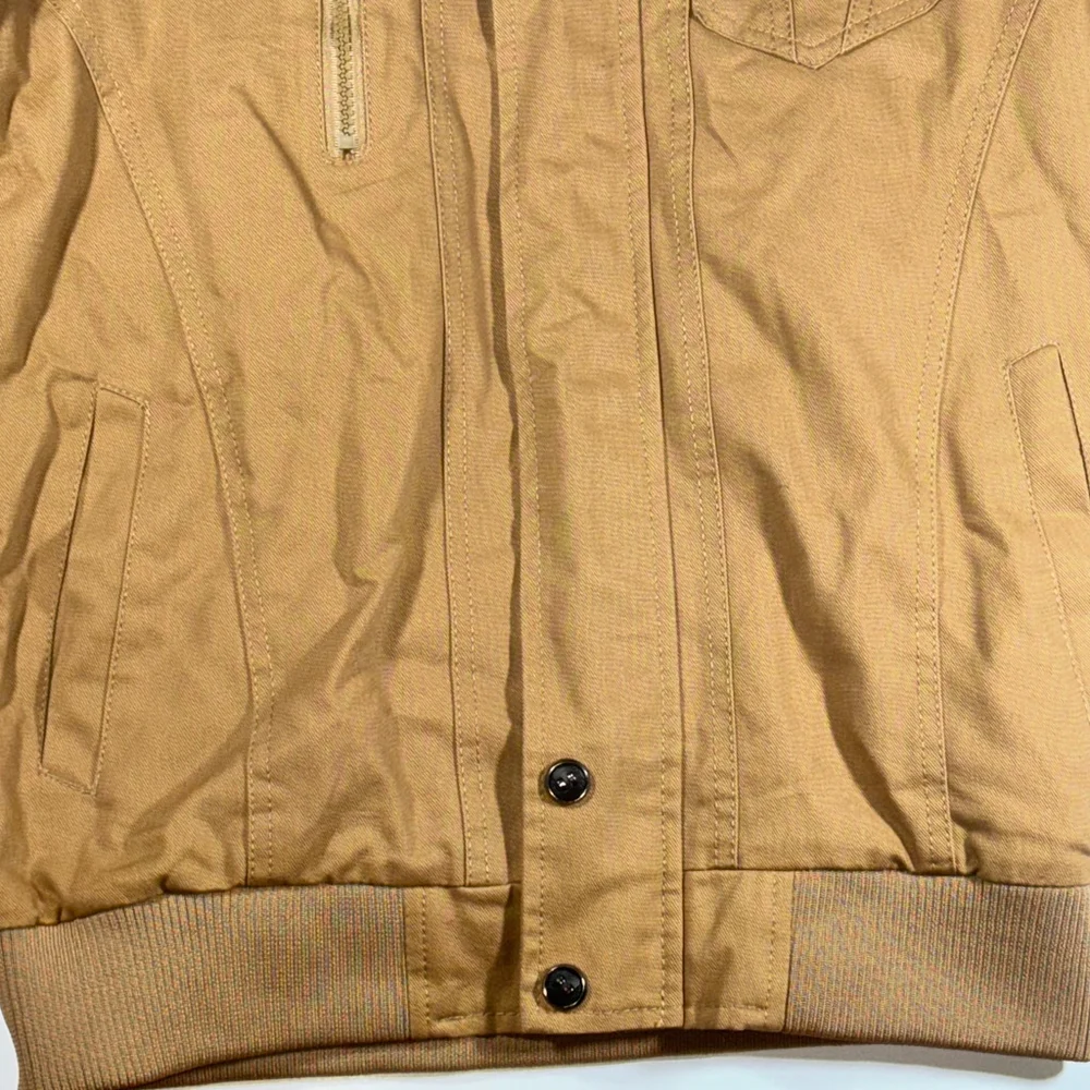 Men's 77City QIDICHEN Tan Pilot Military Jacket